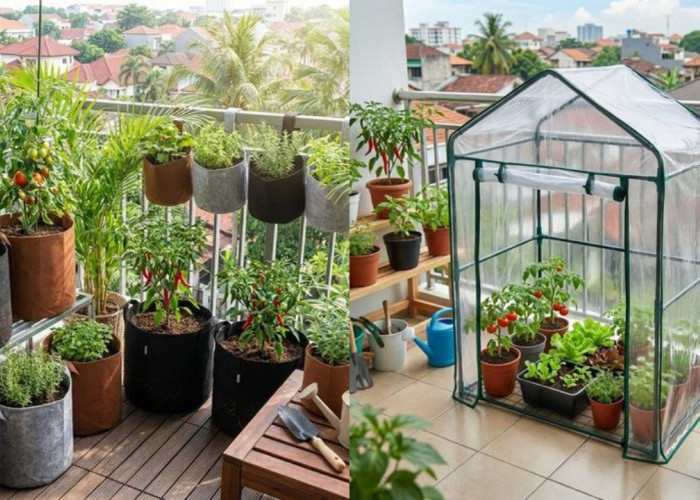Desain Balkon Kecil Jadi Kebun Sayur, Hasilkan Panen Sendiri di Rumah!