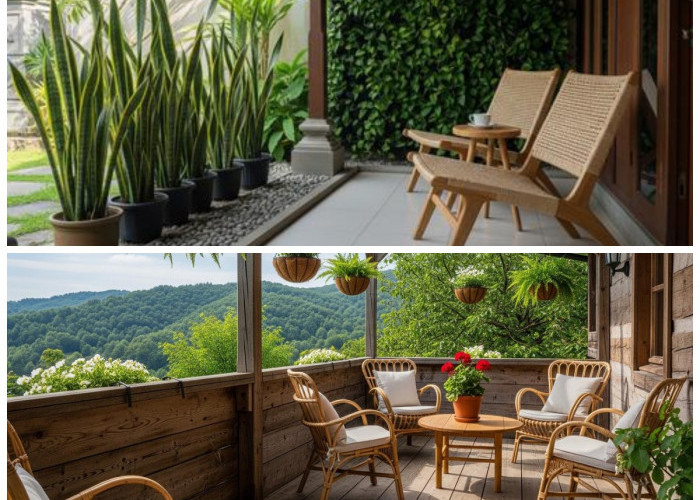 Teras Rumah Kampung Lebih Sejuk: 7 Inspirasi dengan Pohon Rindang dan Kursi Kayu yang Menawan