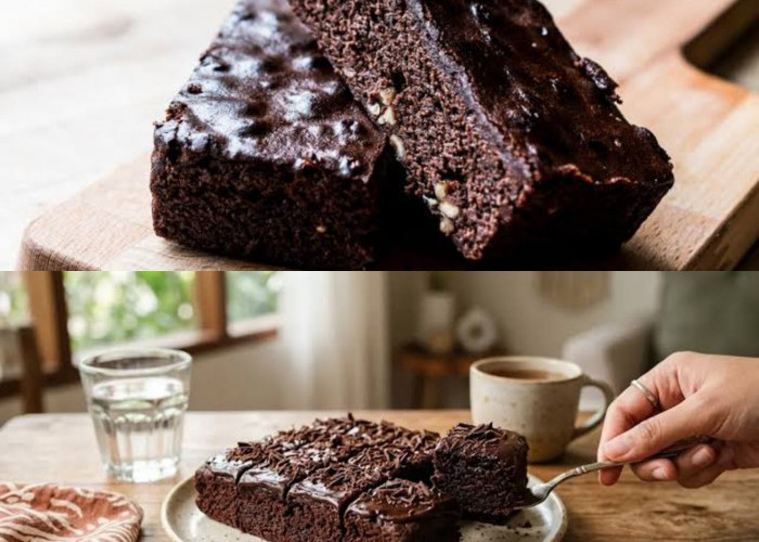 Brownies Kukus Cokelat Tiga Lapisan: Lembut, Lumer, dan Kaya Kolagen untuk Dukung Kesehatan Tubuh