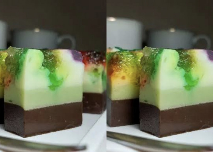 Puding Serut Pelangi Coklat Matcha, Paduan Rasa dan Warna yang Memukau