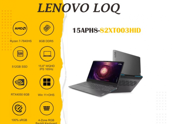 Pilih Lenovo LOQ 15APH8 untuk Pengalaman Bermain Game Tak Terlupakan, Dilengkapi dengan Fitur Ini!