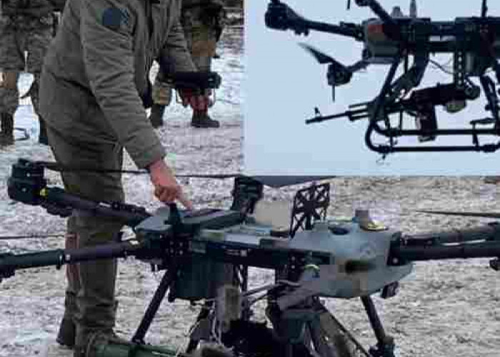 Jenius, Ditangan Milirer Ukraina, Drone Pertanian DJI Agras T30 Untuk Bertempur, Dibekali Roket Anti Tank