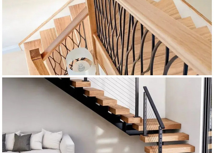 7 Inspirasi Tangga Kayu dengan Railing Besi, Perpaduan Estetik yang Bikin Rumah Terlihat Lebih Mewah