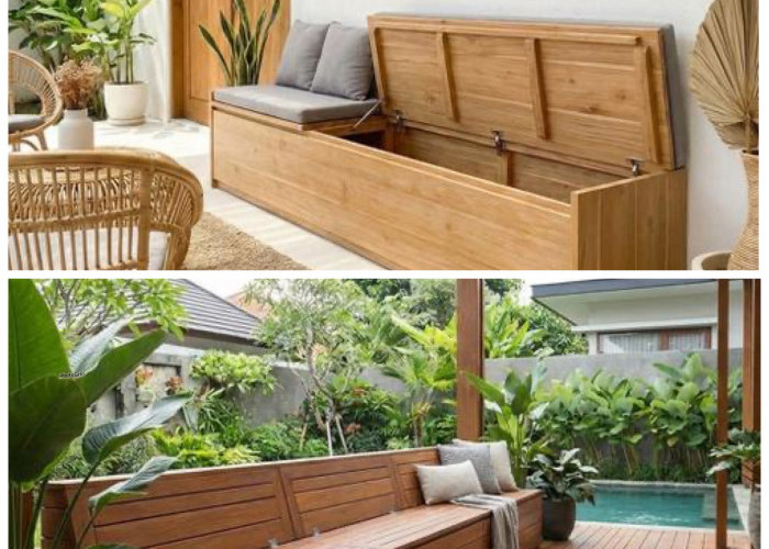 Teras Kecil Jadi Multifungsi! 10 Model Bangku Storage yang Hemat Ruang & Estetik!