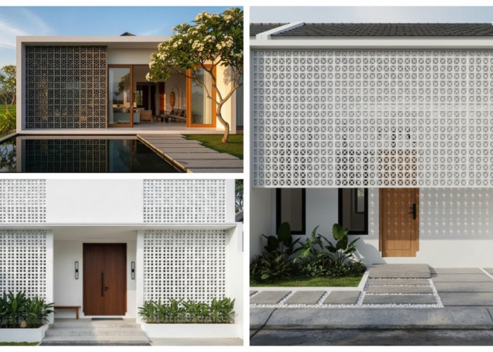 Rekomendasi 7 Kombinasi Roster dan Dinding Putih yang Bikin Tampak Depan Rumah Minimalis Terasa Premium!