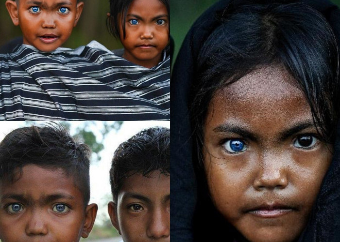 Bola Mata yang Sangat Indah, Suku indonesia Ini Miliki Mata Biru