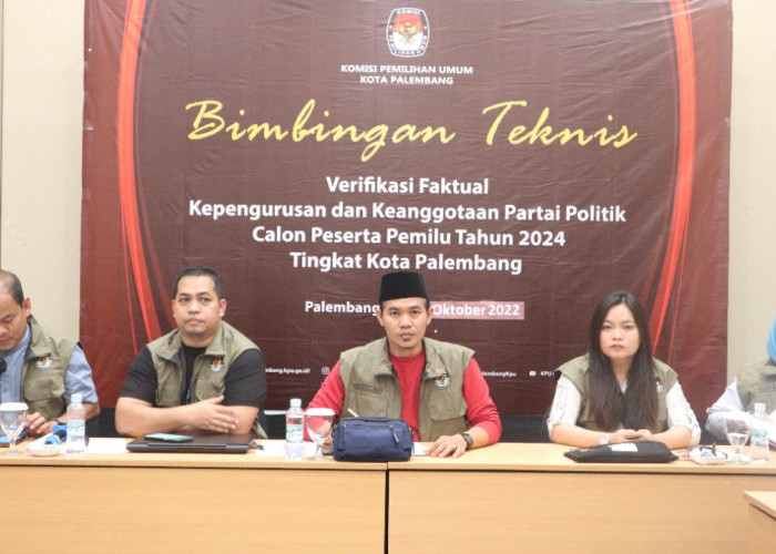 KPU Palembang Lakukan Verifikasi Faktual Kepengurusan 9 Partai Calon Peserta Pemilu 2024