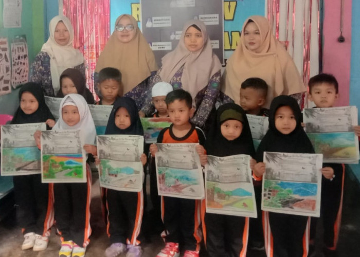 Tumbuhkan Kreatifitas, Siswa RA NU XIV Ikuti Lomba Mewarnai Bersama Pagaralam Pos