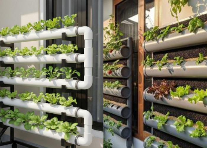 Inspirasi Desain Kebun Sayur Teras Pakai Pipa PVC yang Praktis dan Estetik!