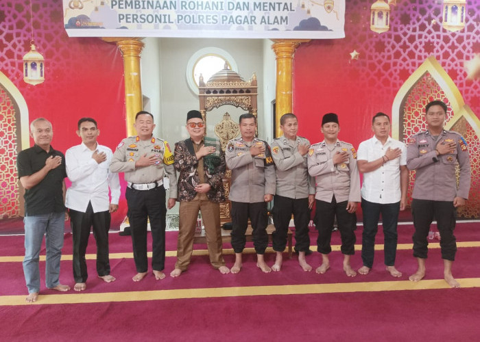 Binrohtal Polres Pagar Alam Teguhkan Iman dan Integritas: Personel Diajak Isi Hidup dengan Kebaikan