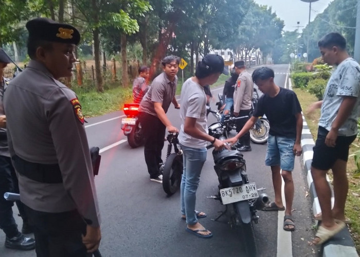 Respon Cepat Call Center 110, Polres Pagar Alam Amankan 7 Ranmor Balap Liar 