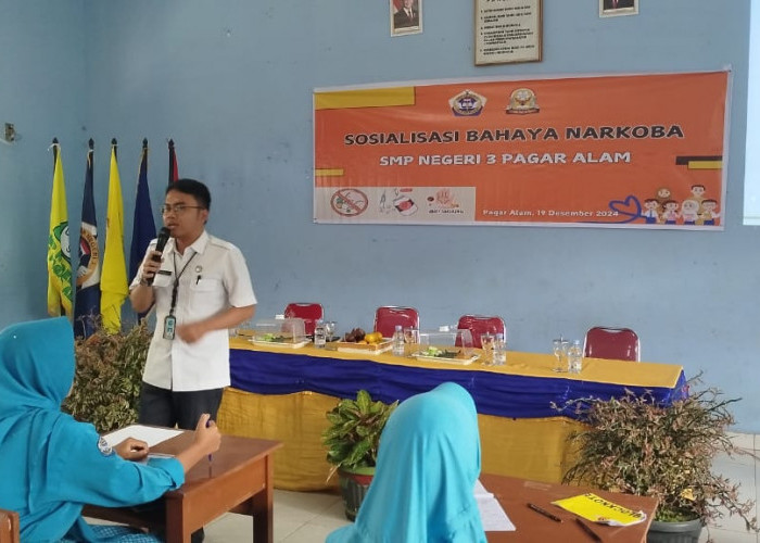 Edukasi Sejak Dini, Siswa Siswi SMP Negeri 3 Pagar Alam Diberi Pemahaman Bahaya Narkoba