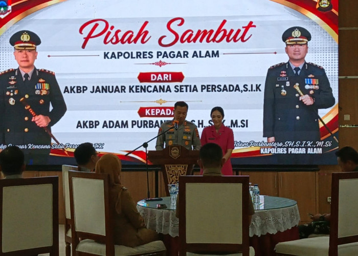 Kenal Pamit Kapolres Pagar Alam Berlangsung Khidmat, Walikota Harap Sinergi Semakin Kuat