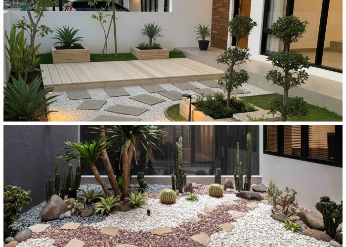 Inspirasi Taman Kering Modern di Luar Rumah, Estetik dan Mudah Dirawat Setiap Hari
