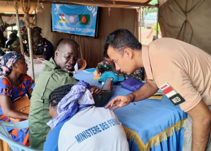Tim Kesehatan Satgas FPU 5 Minusca Berkontribusi dalam Medical Campaign Daydi Bangui, Afrika Tengah