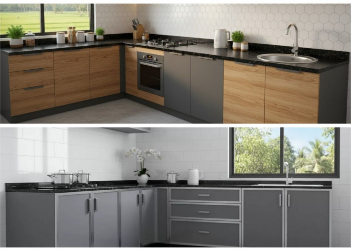 Dapur Rapi Tanpa Rayap! 6 Model Lemari Aluminium Modern 2026 yang Bikin Aktivitas Masak Lebih Estetik