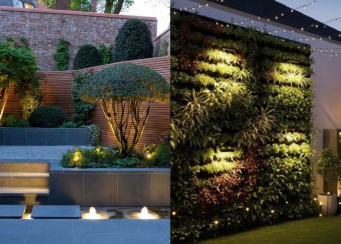 Desain Halaman Belakang Rumah Kecil dengan Lampu Taman Estetik, Sederhana tapi Mewah!