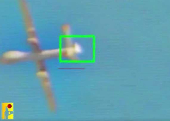Setelah Hermes 450, Hizbullah Tembak Jatuh Drone Hermes 900 Israel Dengan Rudal Hanud 358