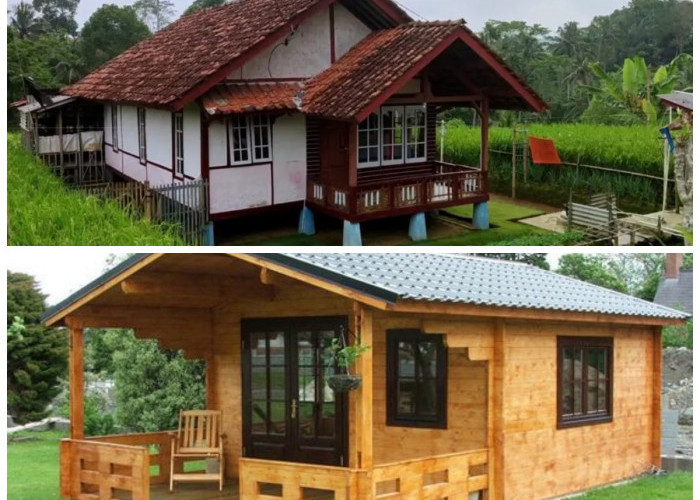 Hunian Kayu Sederhana di Kampung, Desain Minimalis dengan Sentuhan Kebun Mini