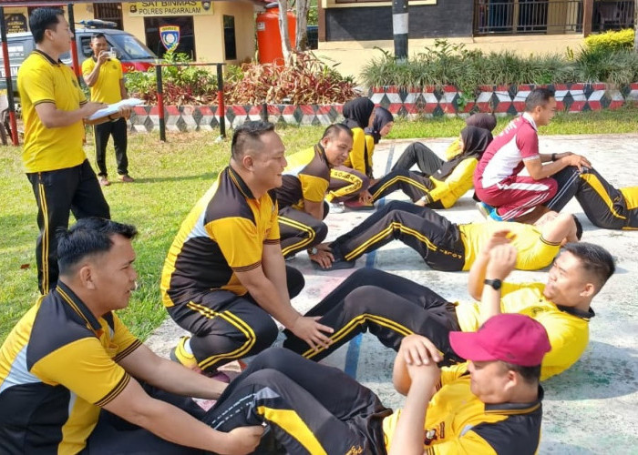 Pastikan Fisik Prima Jalani Tugas, Personel Polres Pagar Alam Ikuti Tes Jasmani Periode I