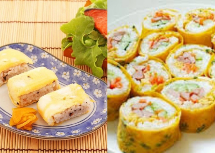 Cara Praktis Membuat Kreasi Nasi Gulung Telur, untuk Bekal Anak Sekolah!