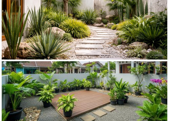 Inspirasi Taman Tanpa Rumput di Kampung, Minim Perawatan dan Tetap Estetik