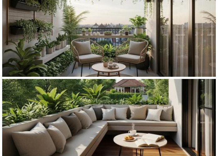 Inspirasi Balkon Rumah Nuansa Kafe, Tempat Santai Asyik di Sore Hari