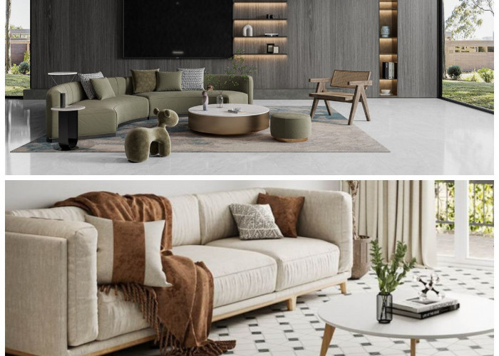 Keramik Lantai Ruang Tamu Aesthetic yang Anti Licin dan Mudah Dibersihkan!