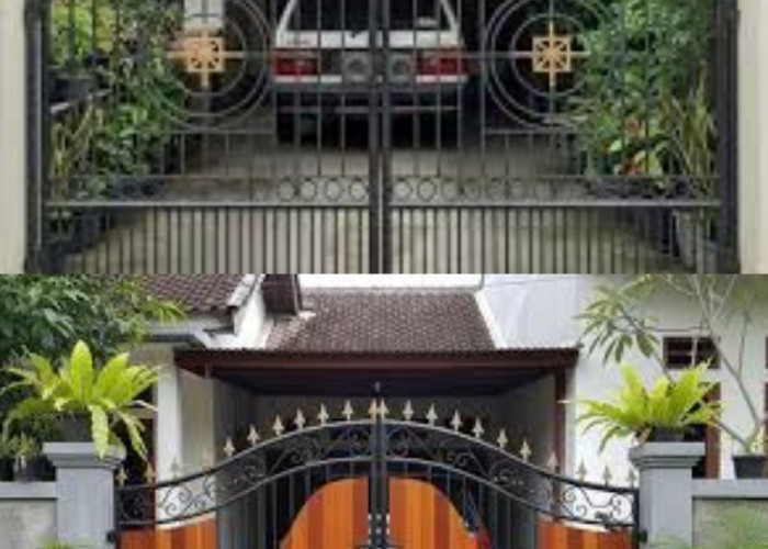 12 Ide Pagar Besi Lipat Dua Daun untuk Garasi Kecil, Pilihan Aman, Efisien Ruang, dan Tetap Bergaya