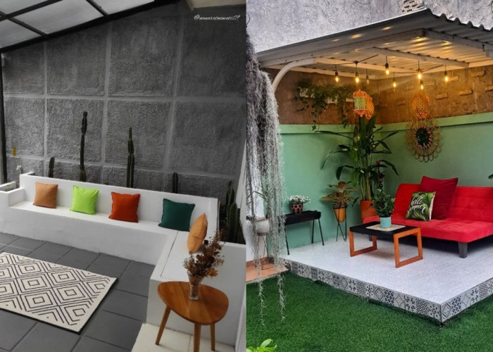 Desain Halaman Belakang Rumah dengan Kursi Panjang, Nongkrong Jadi Lebih Seru!