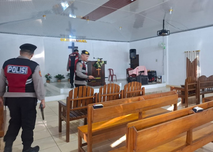 Patroli perintis Presisi Sterilisasi Gereja, Pastikan Ibadah Kenaikan Isa Al-Masih Aman di Pagar Alam