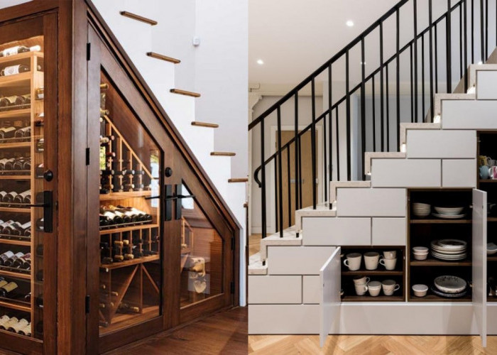 Ide Model Lemari Kaca Bawah Tangga 2026, yang Modern dan Fungsional!