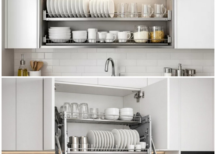 7 Ide Rak Piring Praktis dan Fungsional Ini Bikin Aktivitas Dapur Jauh Lebih Efisien