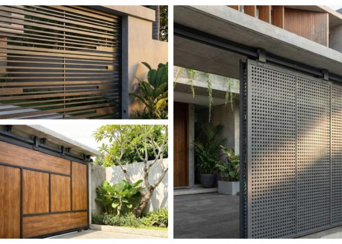 15 Inspirasi Pagar Besi Geser dengan Rel Atas, Solusi Hemat Ruang dan Minim Perawatan