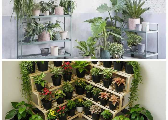 8 Inspirasi Rak Tanaman Unik untuk Ruang 2x1 Meter, Bikin Sudut Sempit Lebih Hijau dan Nyaman