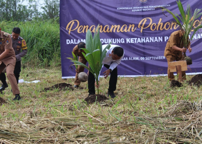 Lapas Tanam Bibit Kelapa Serentak di Indonesia, Yoshar : Mendukung Ketahanan Pangan Nasional