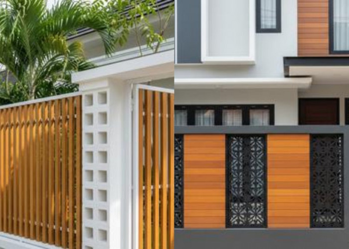 Tampilan Rumah Lebih Asri, dengan Pagar Kayu dan Roster Angin!