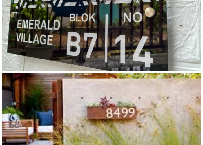 12 Ide Desain Nomor Rumah yang Estetik dan Berkarakter untuk Hunian Modern