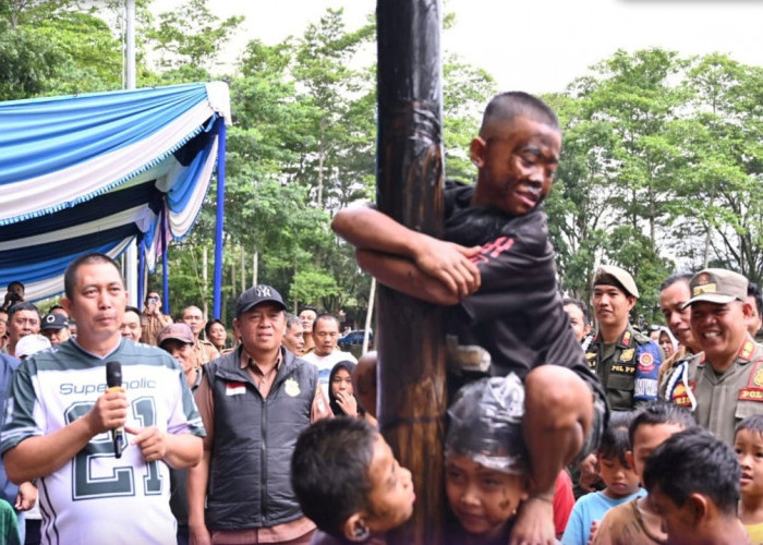 Meriahkan HUT RI Ke-80, Begini Keseruan Panjat Pinang Bersama Walikota Pagar Alam