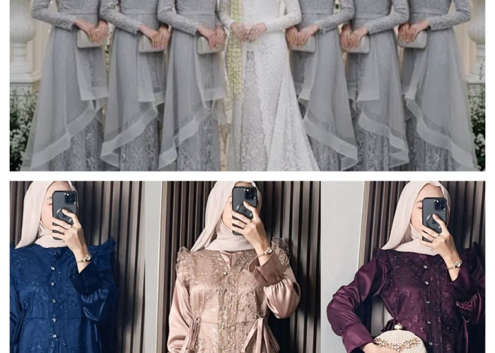 7 Inspirasi Gamis Brokat 2 Layer Warna Netral untuk Lebaran 2026, Elegan dan Anggun