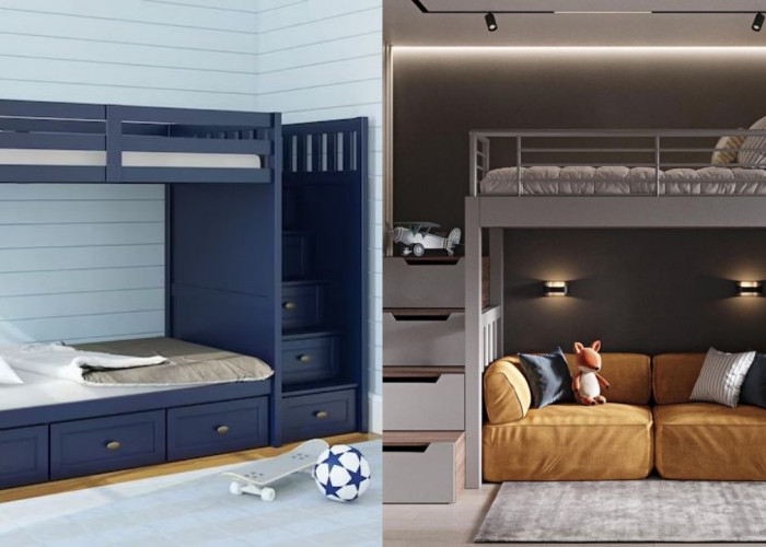 Tempat Tidur Tingkat Multifungsi, Cocok untuk Kamar Ukuran Kecil!