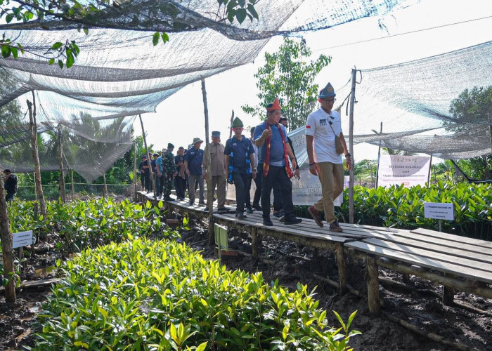Menparekraf Tanam Bibit Mangrove di Desa Wisata Sungsang IV Banyuasin Sumsel