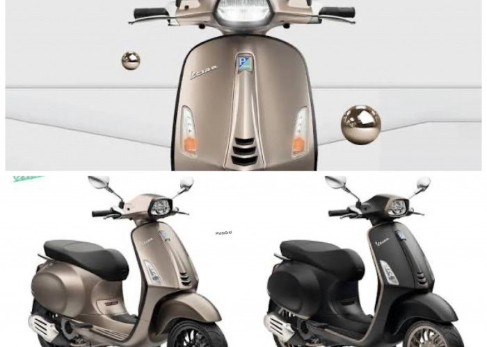 Vespa Sprint 180 i-get Tampil Makin Berkelas, Warna Bronze Antico Bikin Penampilan Berbeda