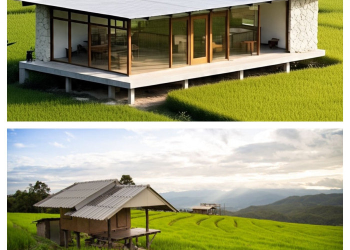 Desain Pondok Asri di Pinggir Sawah, Bikin Waktu Santai Setelah Bekerja Lebih Berkualitas