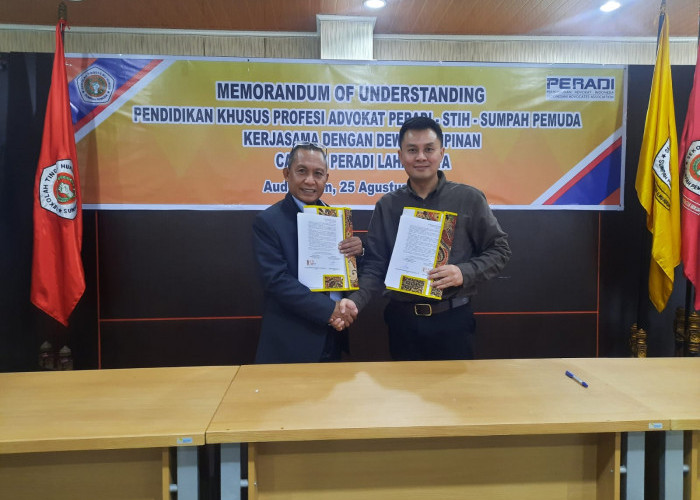 DPC Peradi Lahat Raya Jalin MoU dengan STIHPADA Palembang