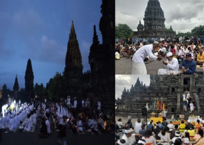 Gelar Persembahyangan Siwaratri di Candi Prambanan Sebanyak 350 Umat Hindu Hadir