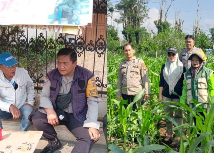 Sambang Bhabinkamtibmas ke Masyarakat, Perkuat Ketahanan Pangan dan Cegah Karhutla