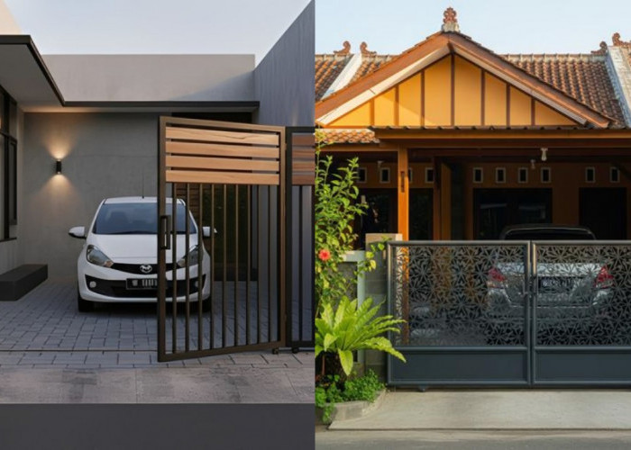 Model Pagar Besi Lipat Dua Daun untuk Carport Kecil yang Hemat Ruang!