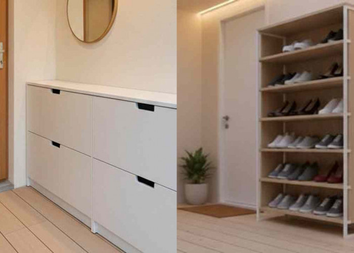 Desain Teras Rumah Kecil tapi Muat Rak Sepatu Tanpa Terlihat Sempit!