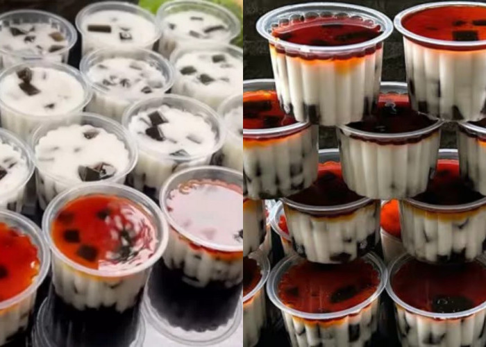 Nikmati Puding Cincau Lezat dengan Saus Gula Merah yang Meleleh di Mulut!